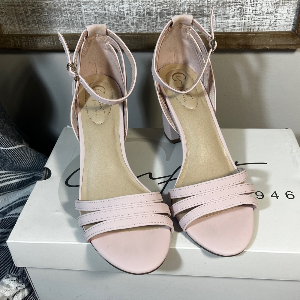 Elegant Pink Stiletto Heels with Ankle Strap